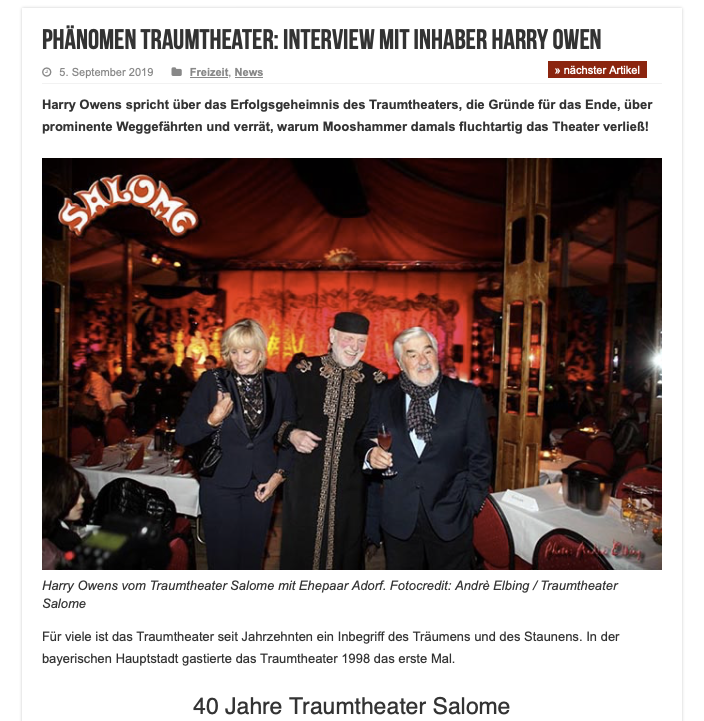 Phänomen Traumtheater Salome mit Mario Adorf